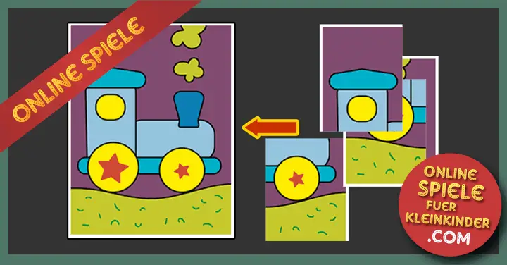 Kostenlosen Online-Lernspiele für Kinder von 2 bis 5 Jahren: Zug-Puzzle