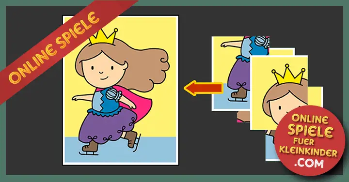 Kostenlosen Online-Lernspielen für Jungen und Mädchen im Alter von 2 bis 5 Jahren: Prinzessin-Puzzle